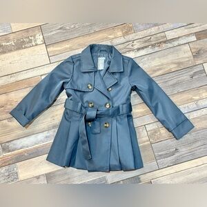 Tahari navy trench coat girl size 3T